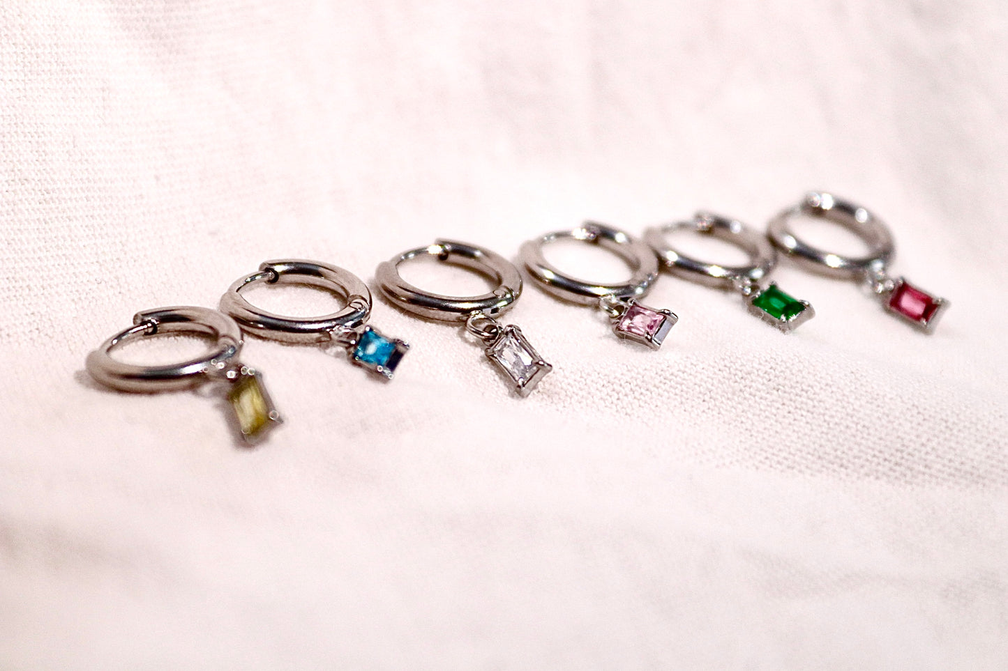 Orecchini Hoops Baguette