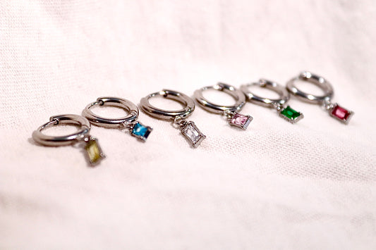 Orecchini Hoops Baguette